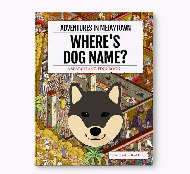 Personalised Japanese Shiba Book: Where's Dog Name? Volume 2